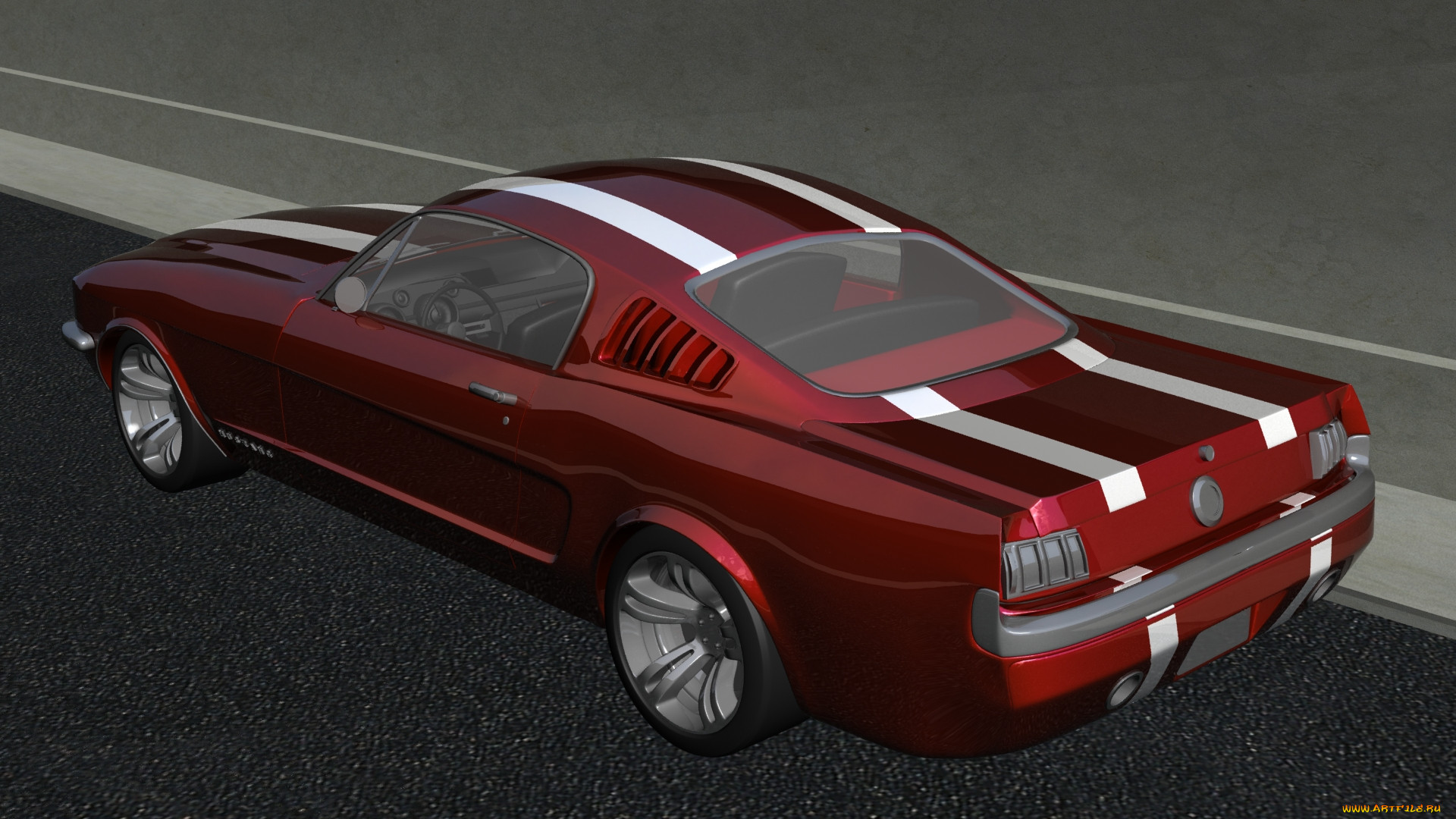 , 3, mustang, fastback